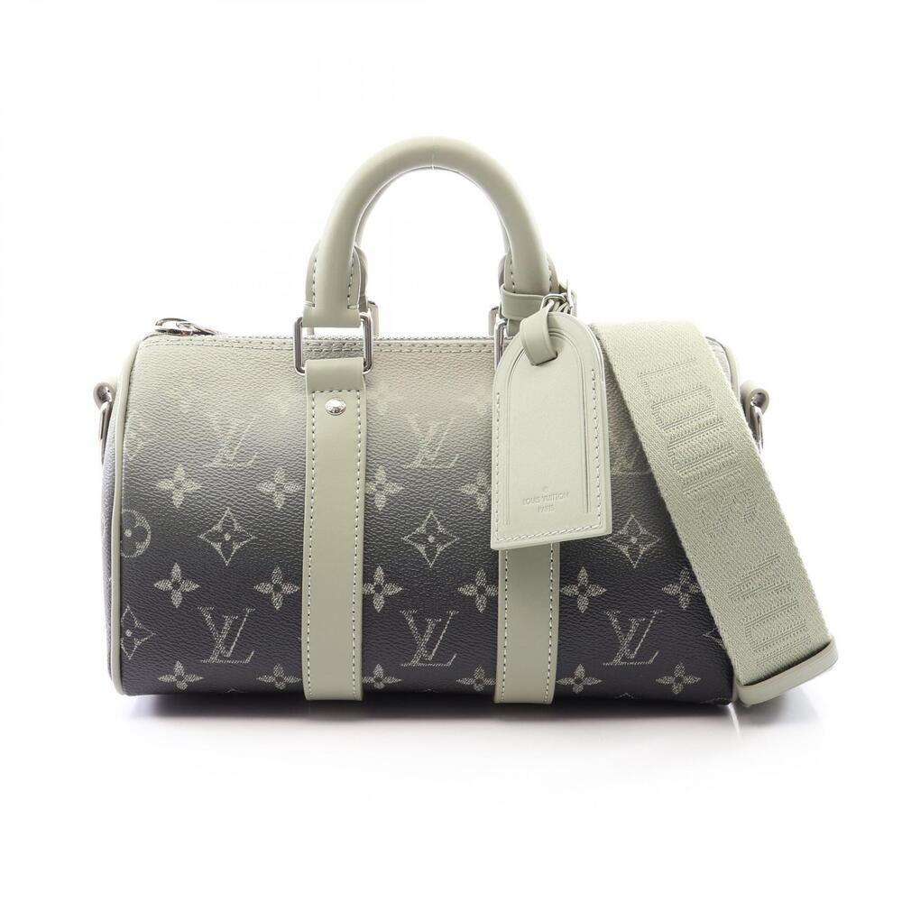 Louis Vuitton Keepall Bandouliere Handbag canvas leather Monogram Khaki Green